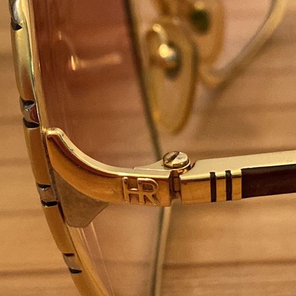 Helena Rubinstein Sunglasses Vintage HR2-02 Gold Square Rare Sunglasses - Picture 10 of 13